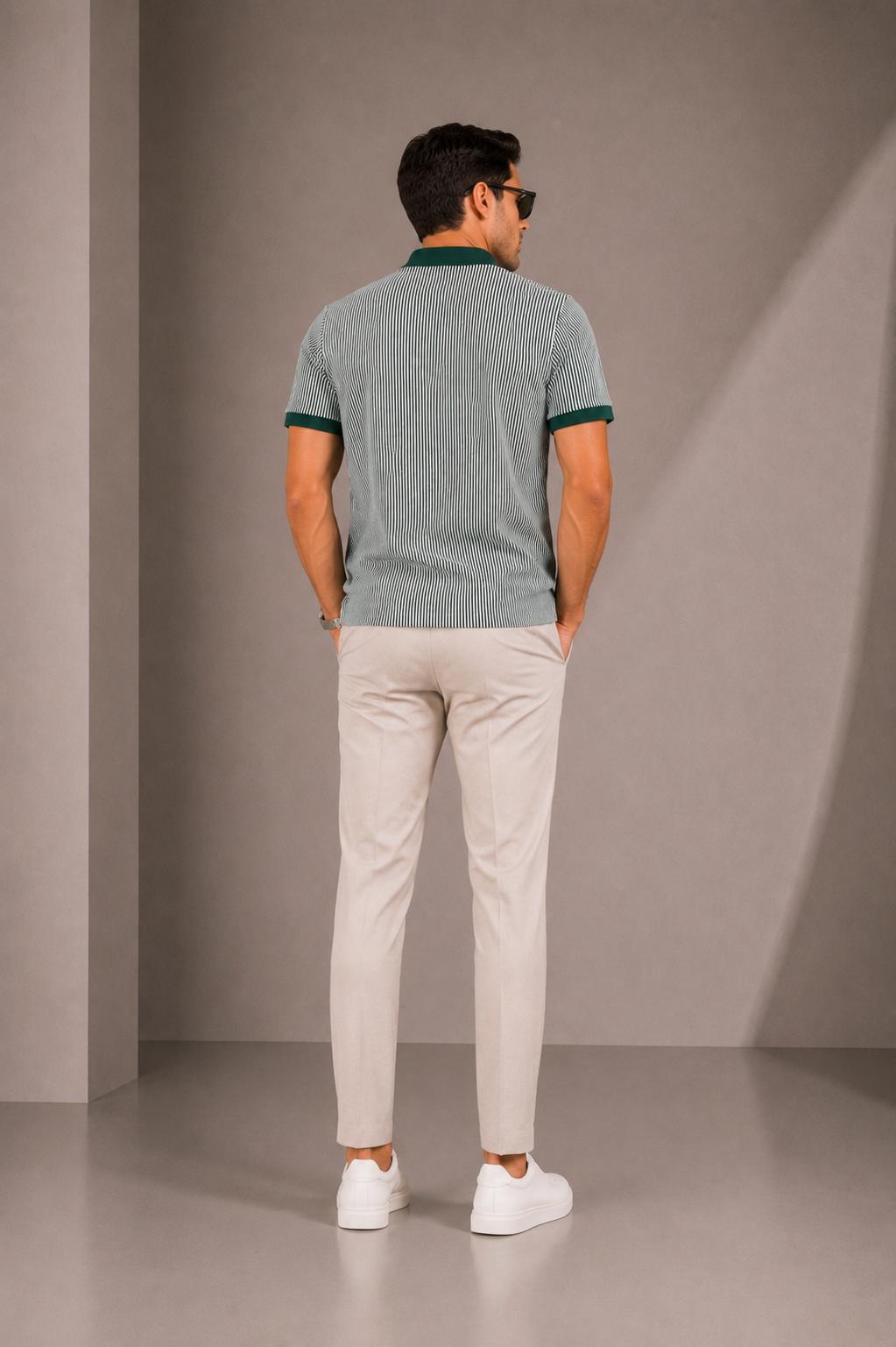 Erkek Çizgili Polo Yaka Tişört Premium Old Money Stil