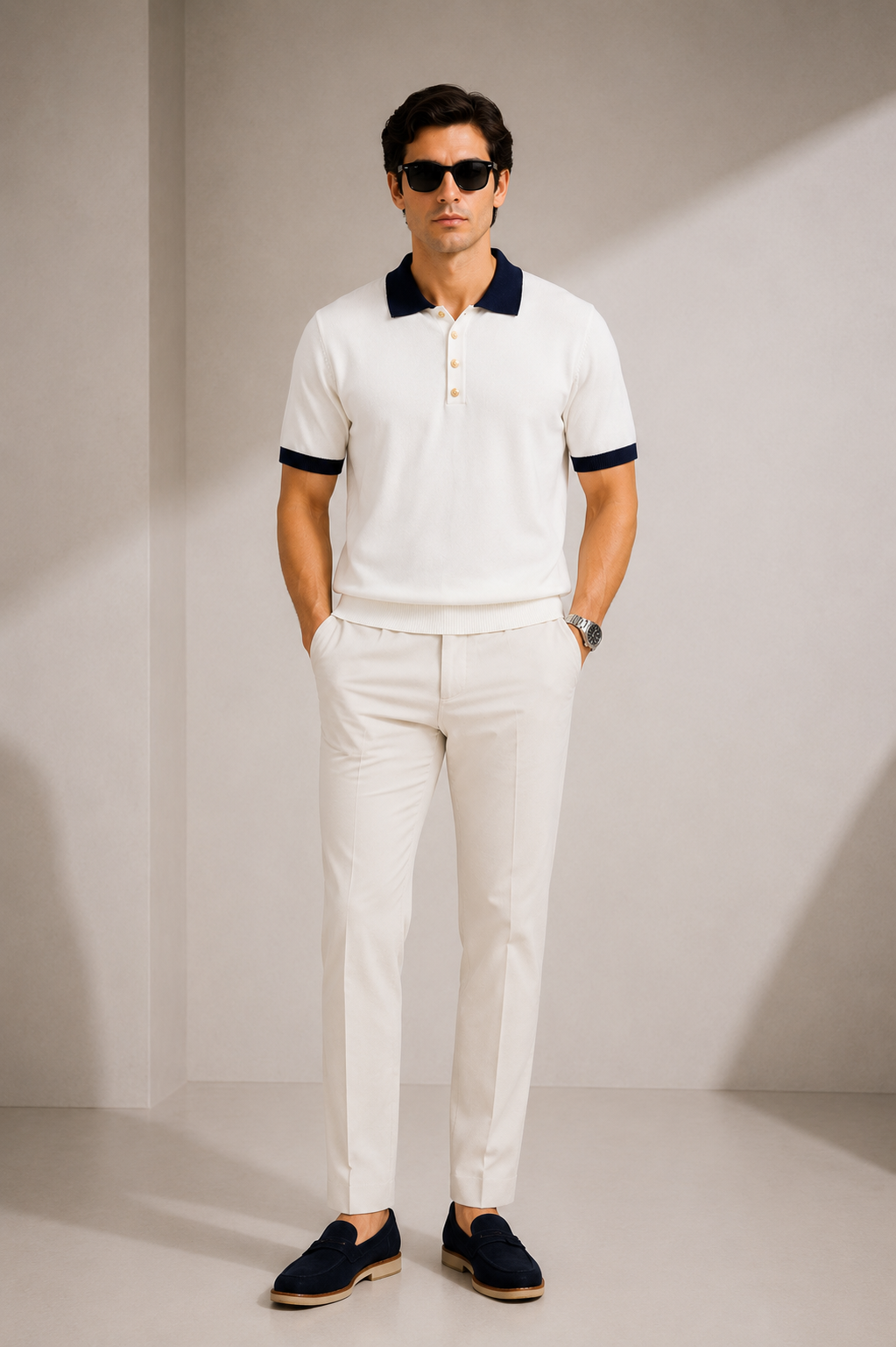 Erkek Polo Yaka Triko Premium Kumaş Old Money