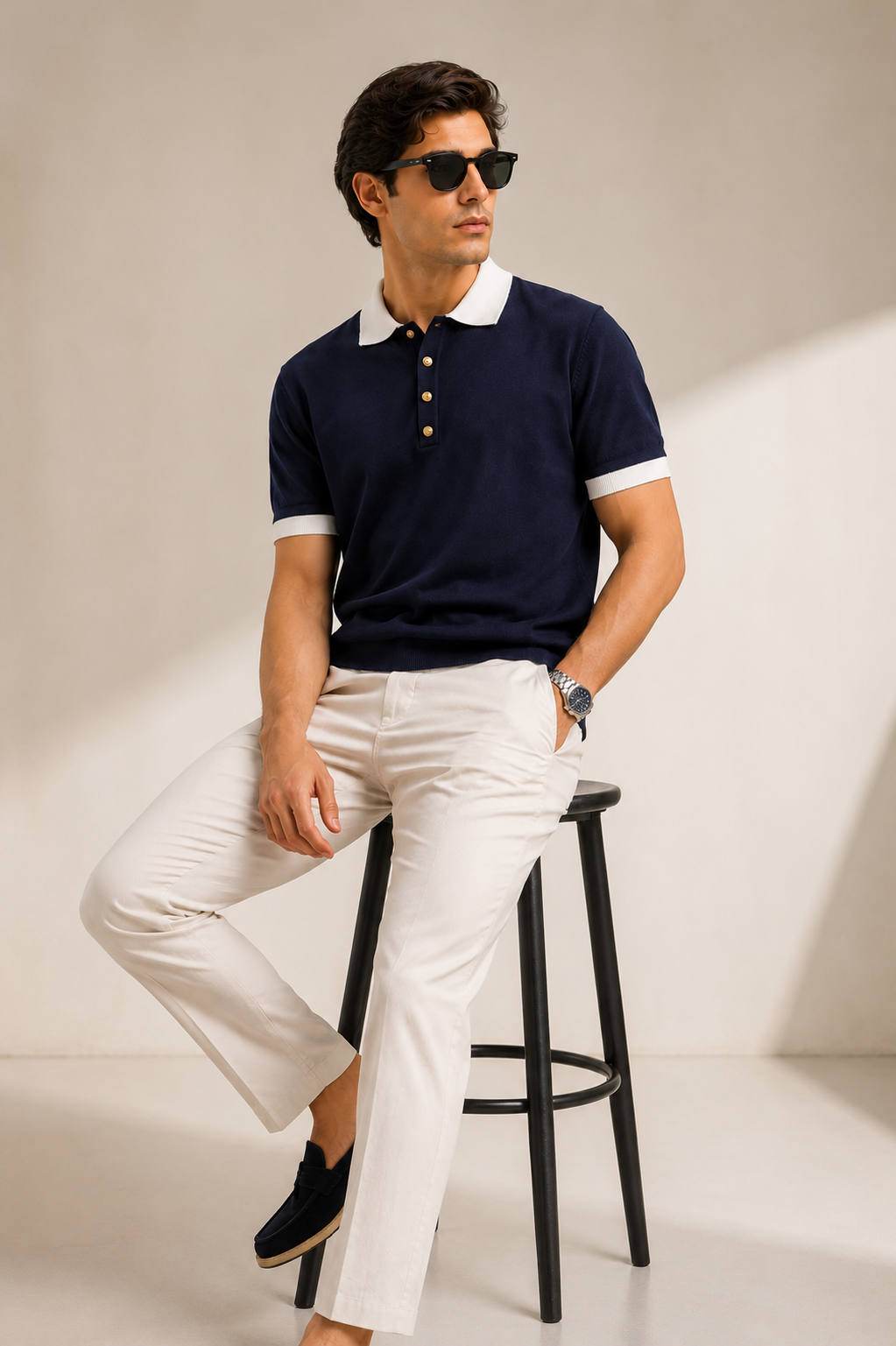 Erkek Polo Yaka Triko Premium Kumaş Old Money