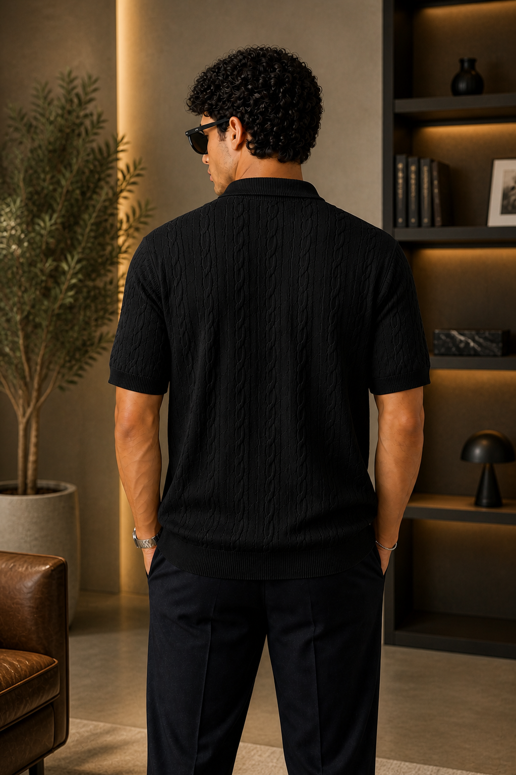 Triko Polo Yaka T-Shirt – Siyah