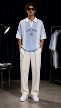 Oversize Delikli Triko Polo Yaka T-Shirt