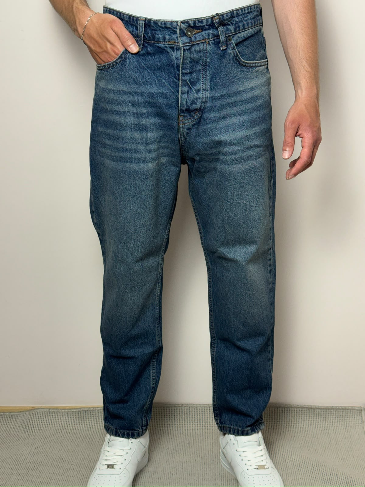 Lacivert Regular Kalıp Jean