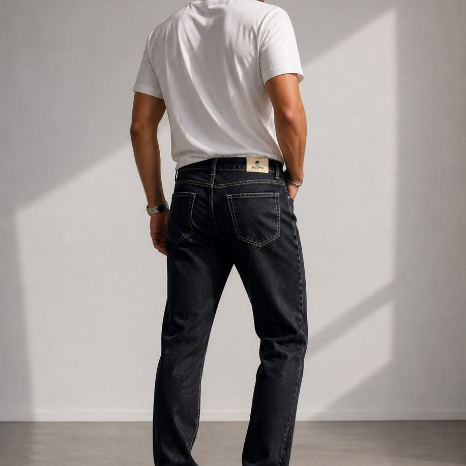 Erkek Premium Siyah Jean Pantolon Günlük ve Şık Kullanım